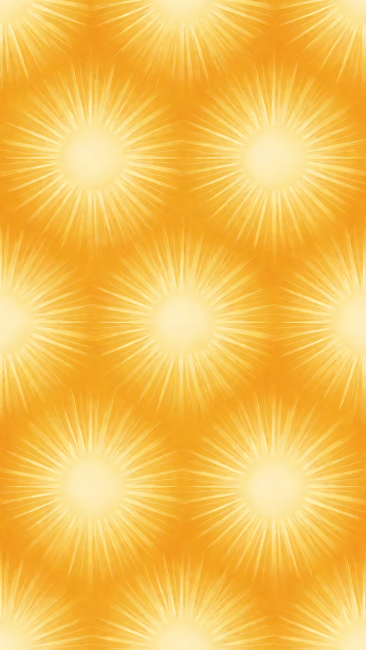 A cheerful sunburst pattern with radiant golden rays spreading outward, evoking warmth and sunny optimism. Perfect for brightening any design with its joyful, energetic energy.