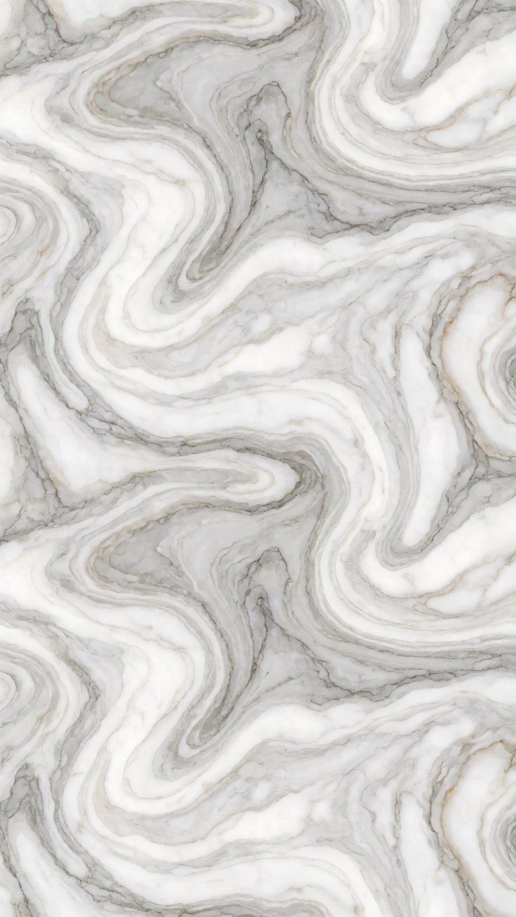 A luxurious marble texture featuring natural stone swirls and veining. Evokes sophistication and timeless elegance with its flowing organic patterns.